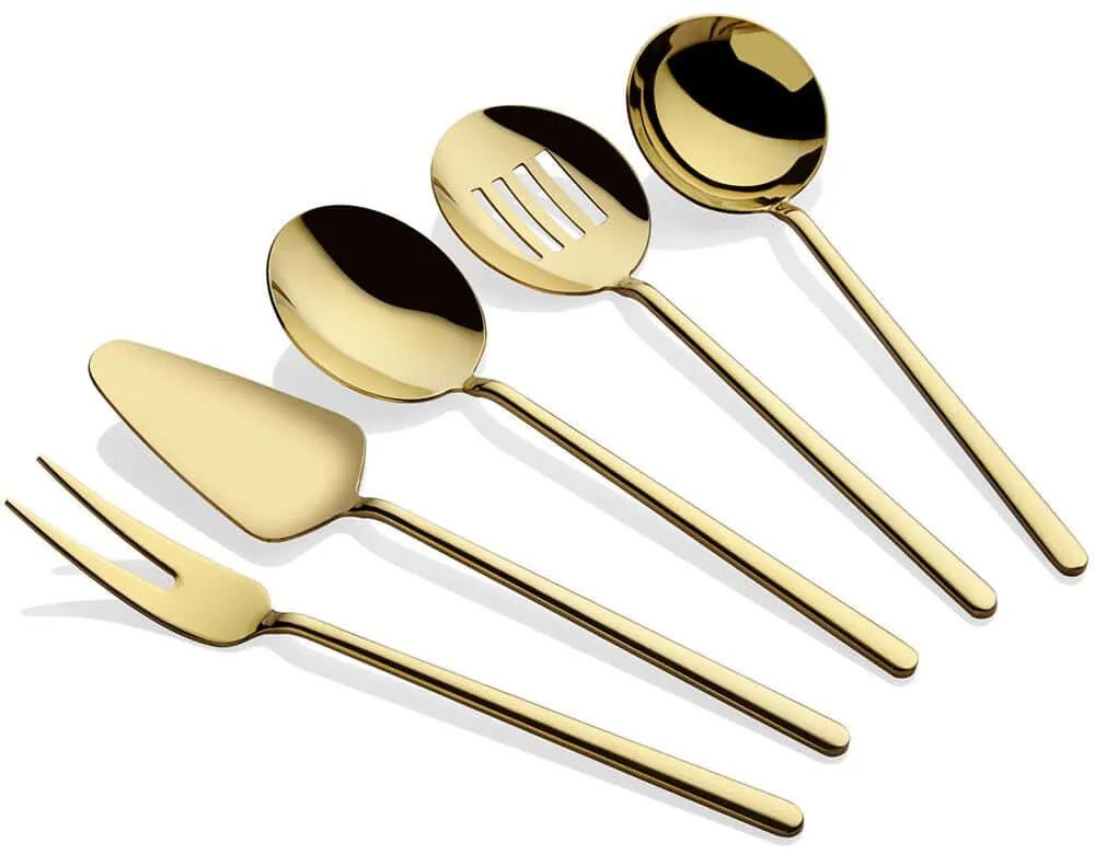Σετ Σερβιρίσματος Allegra (Σετ 5Τμχ) 645DRM1105 Gold Hermia Stainless Steel