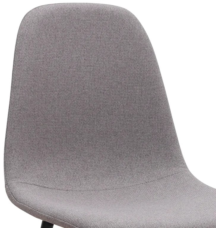 Καρέκλα τραπεζαρίας Iris Megapap ανοιχτό μπεζ ύφασμα - μεταλλικό μαύρο πόδι 43x50x85εκ.