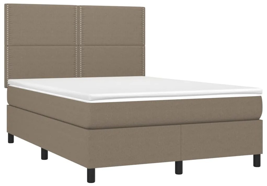 ΚΡΕΒΑΤΙ BOXSPRING ΜΕ ΣΤΡΩΜΑ TAUPE 140X200 ΕΚ. ΥΦΑΣΜΑΤΙΝΟ 3141701