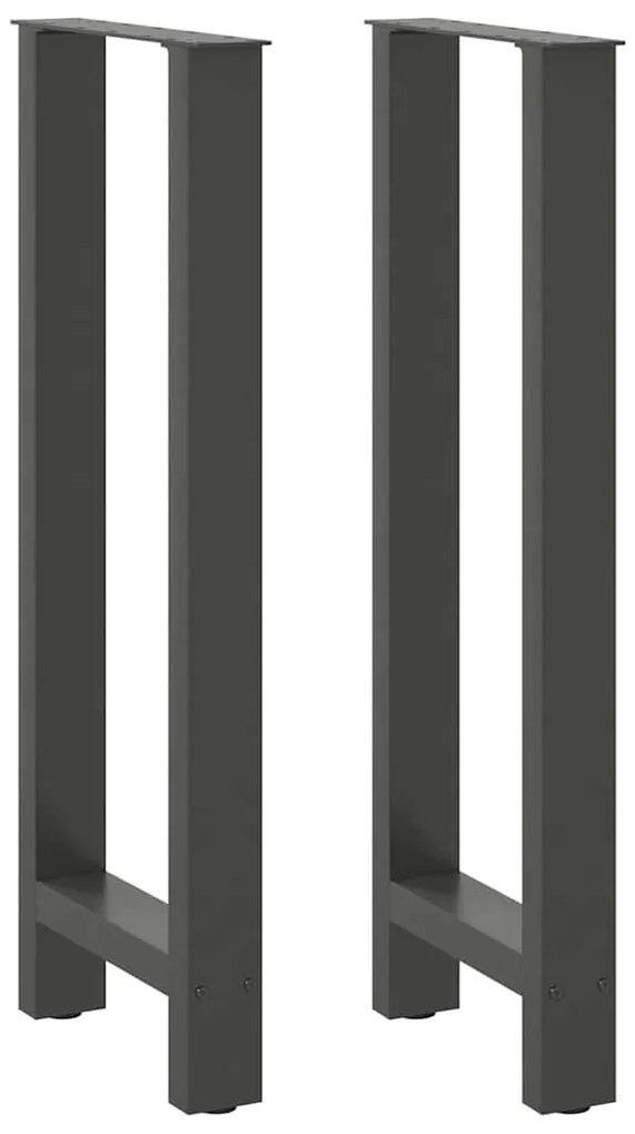 Πόδια Τραπεζιού Μπαρ 2 τεμ. Ανθρακί 50x(100-101) εκ. Ατσάλι