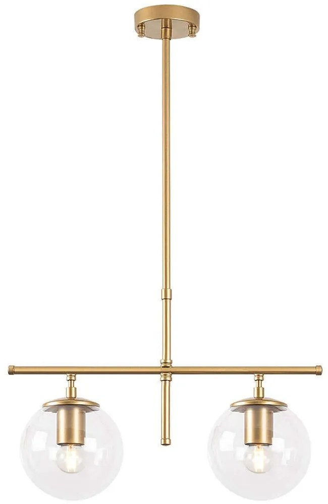 Φωτιστικό Οροφής Roe 942FLG1231 52x15x76cm 2xE14 40W Gold-Clear Opviq