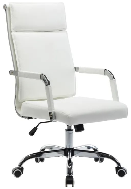 Καρέκλα γραφείου διευθυντη Mavel pakoworld PU λευκό 55x62x100-110εκ