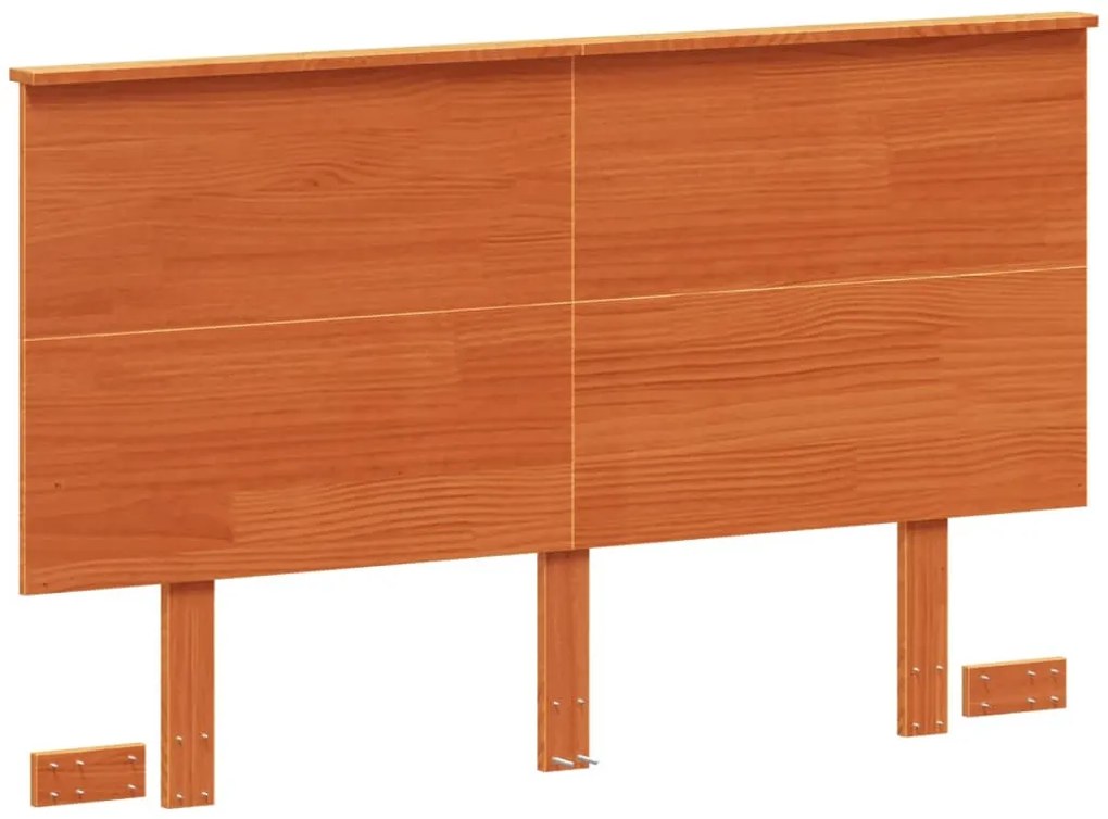 vidaXL Κεφαλάρι Καφέ Κεριού 135 εκ. από Μασίφ Ξύλο Πεύκου