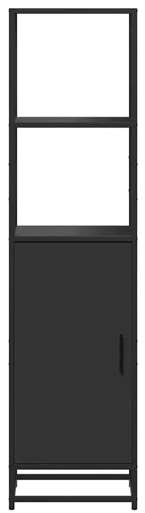 vidaXL Highboard Μαύρο 35,5x35x139 cm Κατασκευασμένο ξύλο και μέταλλο