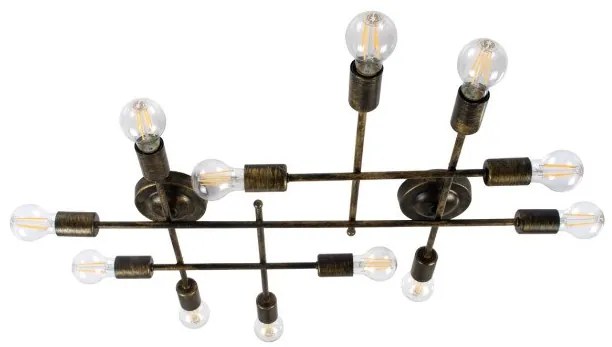 Φωτιστικό Οροφής Πολύφωτο Μπρονζέ Πλέγμα PIPING 00669-1 Globostar-00669-1-Μπρονζέ 00669-1