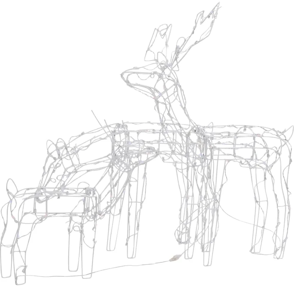 vidaXL Τάρανδοι Χριστουγεννιάτικοι Φωτιζόμενοι 3 τεμ. με 229 LED