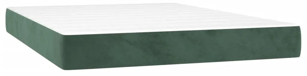 ΚΡΕΒΑΤΙ BOXSPRING ΜΕ ΣΤΡΩΜΑ &amp; LED ΣΚ. ΠΡΑΣΙΝΟ 140X190ΕΚ ΒΕΛΟΥΔΟ 3134402