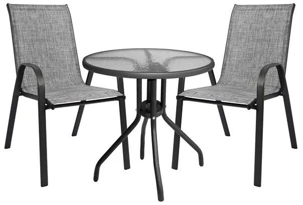 ΣΕΤ ΤΡΑΠΕΖΑΡΙΑΣ 3ΤΜΧ ΜΕ ΤΡΑΠΕΖΙ Φ70 & ΚΑΡΕΚΛΕΣ LEON ΚΑΦΕ HM5184.02