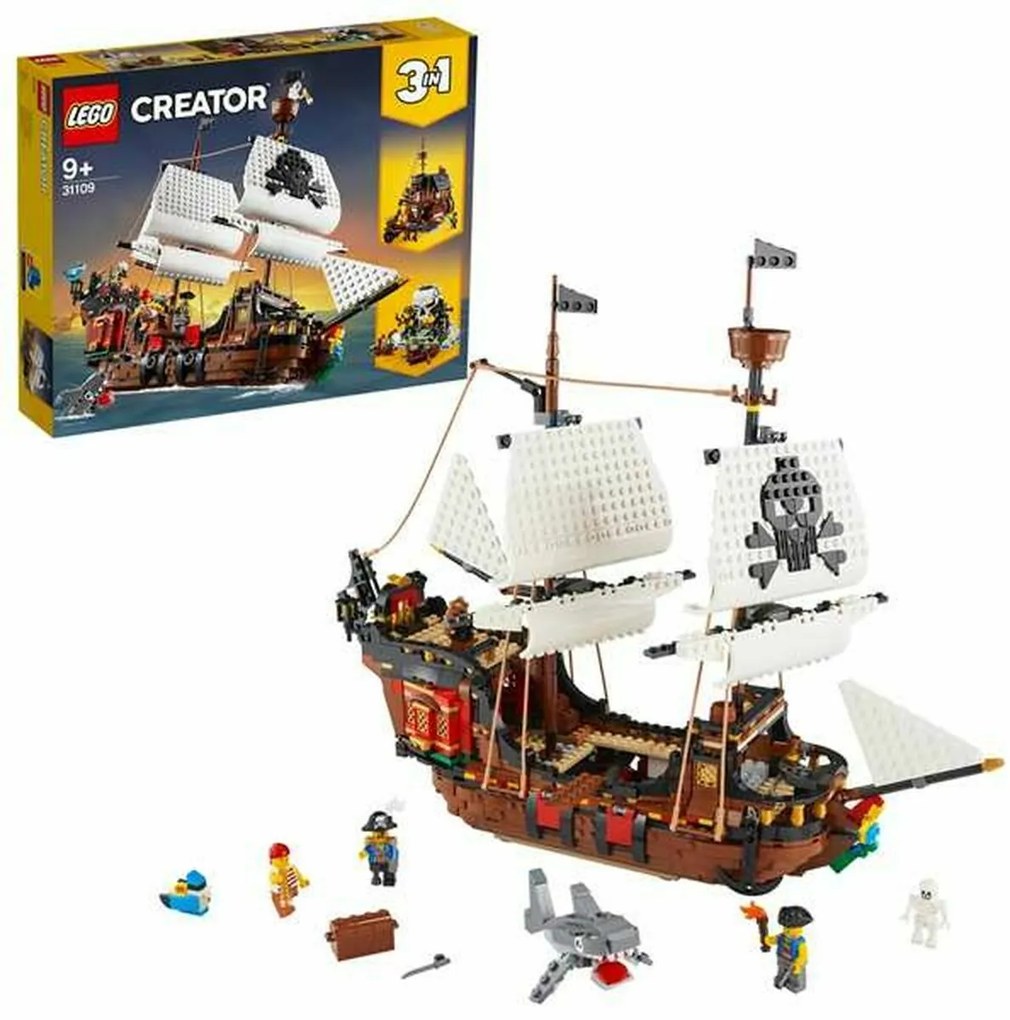 Παιχνίδι Kατασκευή   Lego 31109 Barco Pirata         Λευκό Πολύχρωμο Αργυρό 3-σε-1 1260 Τεμάχια