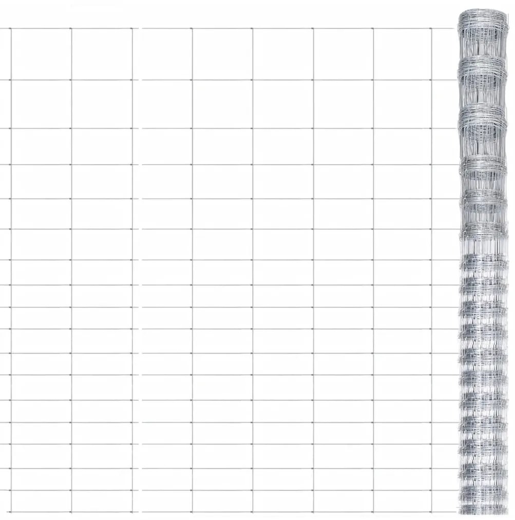 vidaXL Συρματόπλεγμα Περίφραξης Ασημί 50 x 1,25 μ. Γαλβανισμένο Ατσάλι