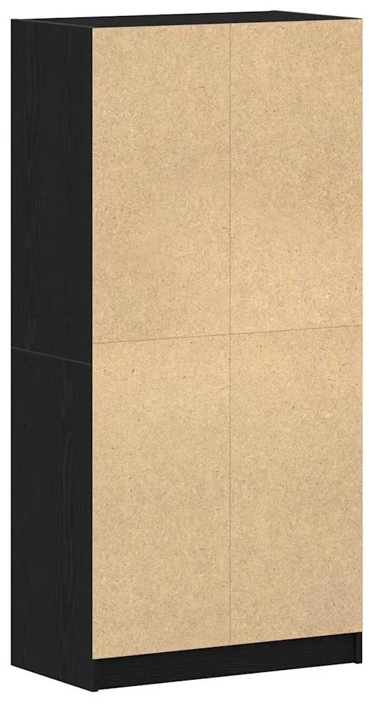 vidaXL Highboard Μαύρο 68 x 37 x 142 εκ Επεξεργασμένο ξύλο