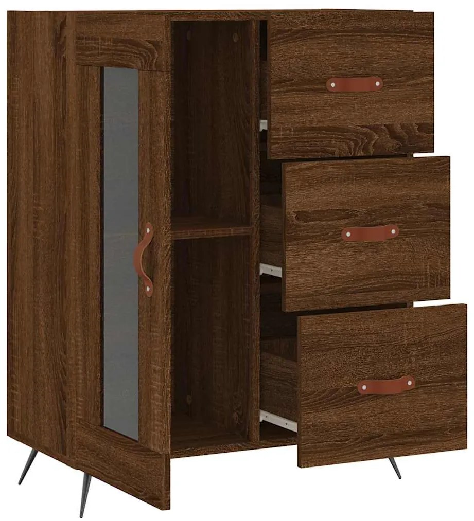 vidaXL Ντουλάπι Καφέ Δρυς 69,5 x 34 x 90 εκ. Επεξεργασμένο Ξύλο