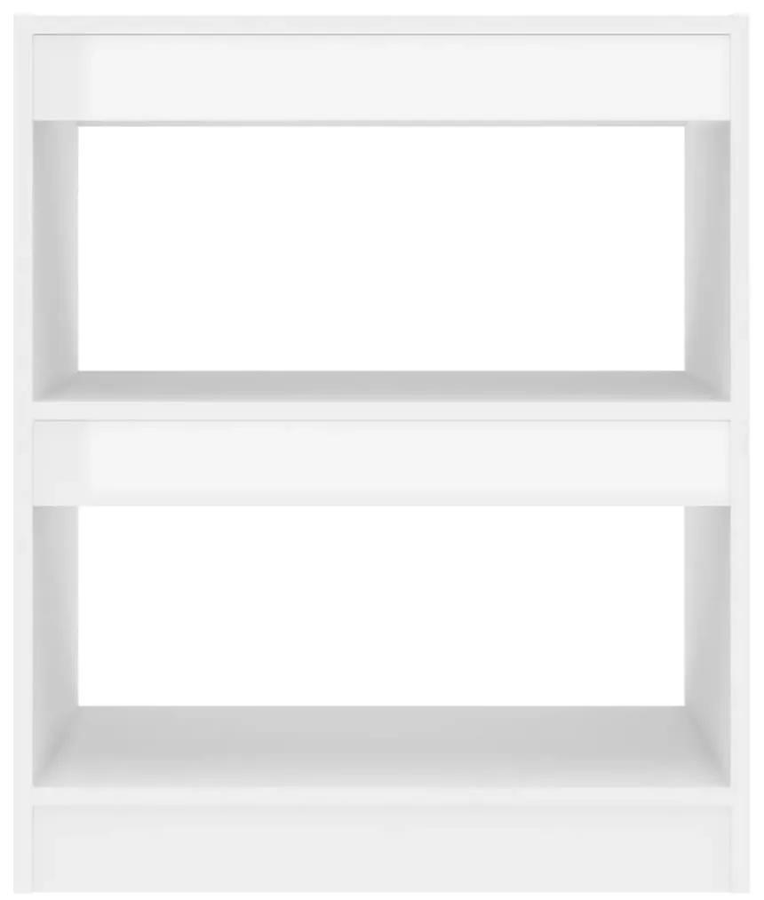 Βιβλιοθήκη/Διαχωριστικό Γυαλιστερό Λευκό 60 x 30 x 72 εκ. - Λευκό