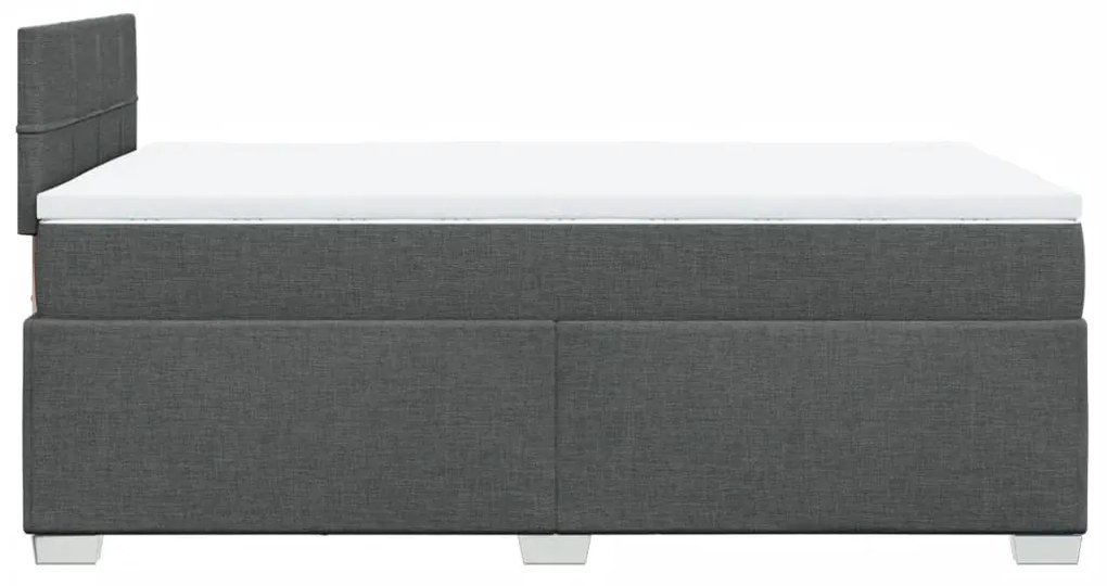 ΚΡΕΒΑΤΙ BOXSPRING ΜΕ ΣΤΡΩΜΑ ΣΚΟΥΡΟ ΓΚΡΙ 120X190 ΕΚ ΥΦΑΣΜΑΤΙΝΟ 3288128