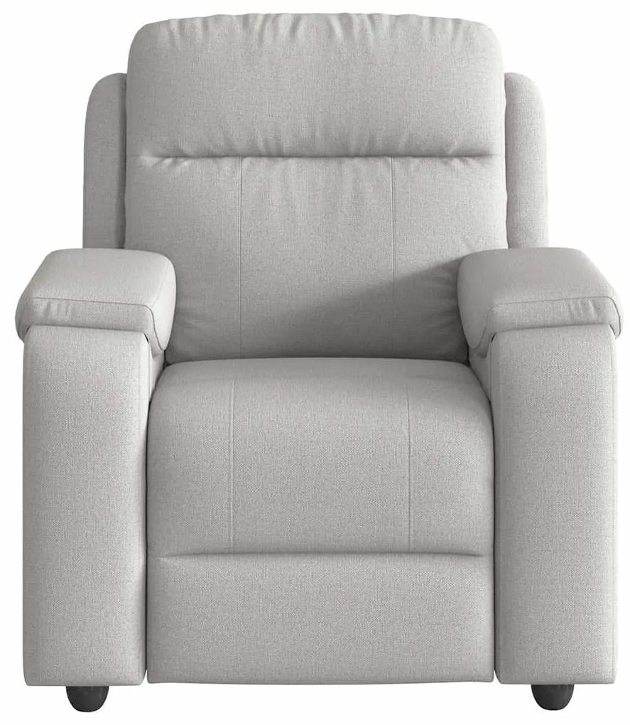 vidaXL καρέκλα ανάκλισης μασάζ Cloud Grey Fabric