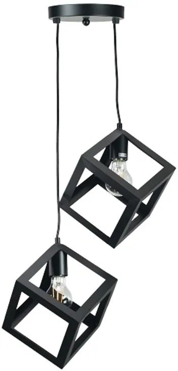 Φωτιστικό οροφής InLight 4400-2 2φωτο-Μαύρο