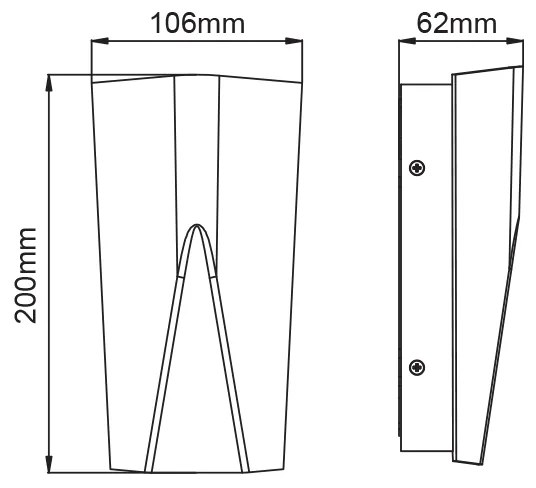 LED SMD WALL LUMINAIRE 11W 370LM 140° 230V AC 3.000K DARK GREY CRI80 IP65 30.000HRS