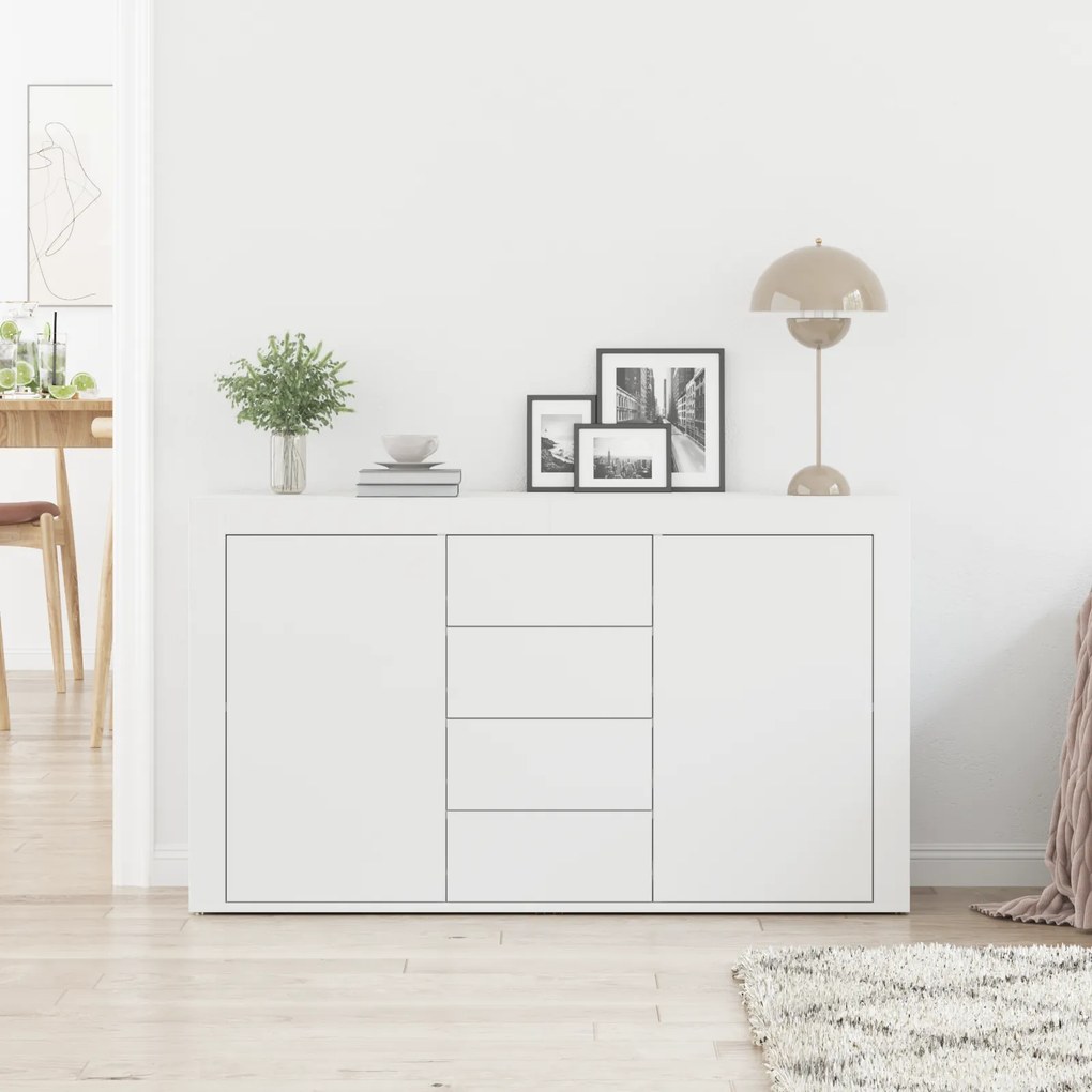 vidaXL Πλαϊνό γραφείο Λευκό 120 x 36 x 69 εκ Επεξεργασμένο ξύλο
