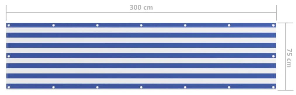 ΔΙΑΧΩΡΙΣΤΙΚΟ ΒΕΡΑΝΤΑΣ ΛΕΥΚΟ/ΜΠΛΕ 75 X 300 ΕΚ. ΎΦΑΣΜΑ OXFORD 134912