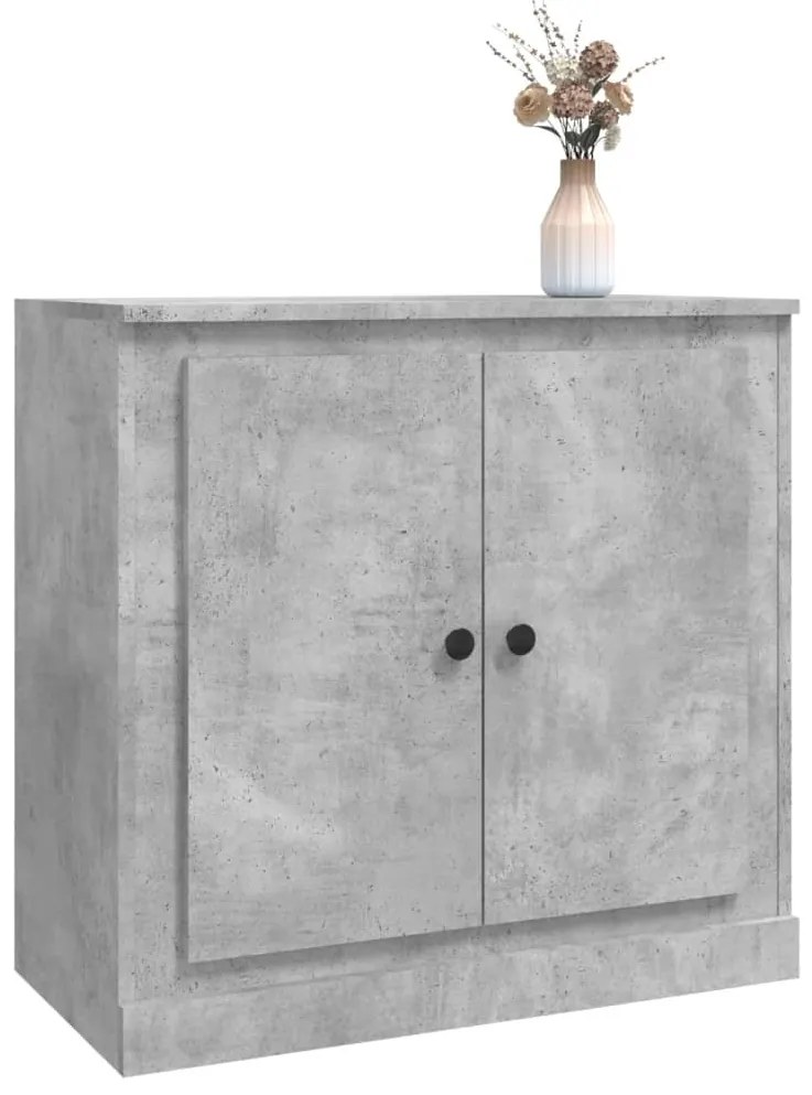 vidaXL Μπουφές Γκρι Σκυροδέματος 70x35,5x67,5 εκ. Επεξεργασμένο Ξύλο