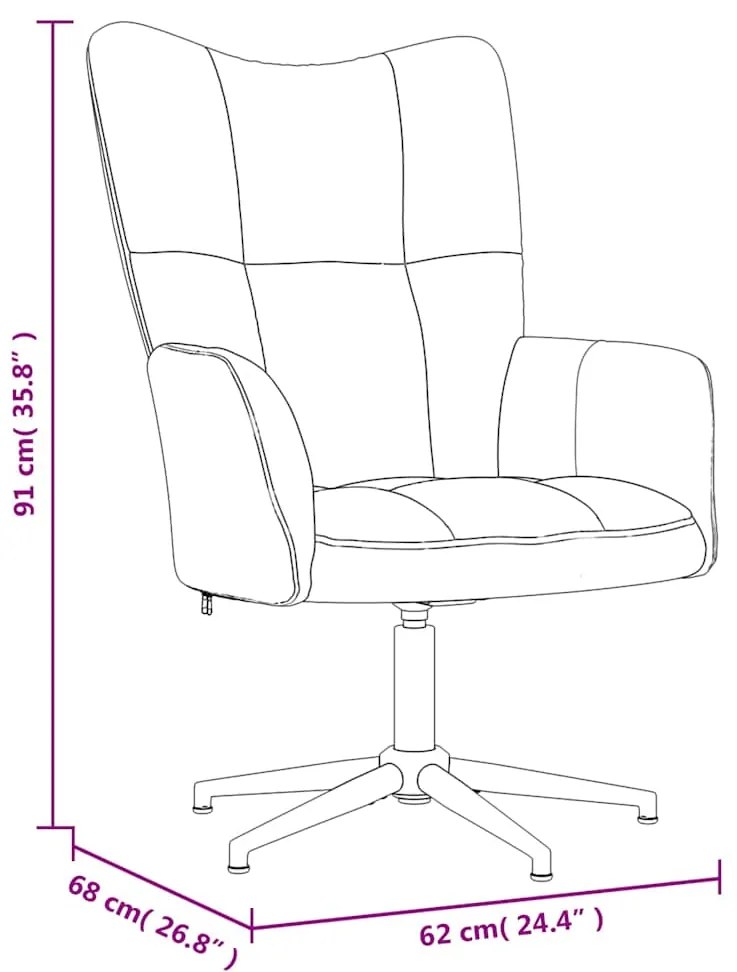 vidaXL Πολυθρόνα Relax Μπλε Βελούδινη