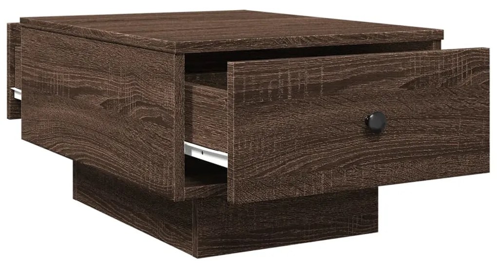 vidaXL Τραπέζι Σαλονιού Καφέ Δρυς 60x45x31 εκ. Επεξεργασμένο Ξύλο