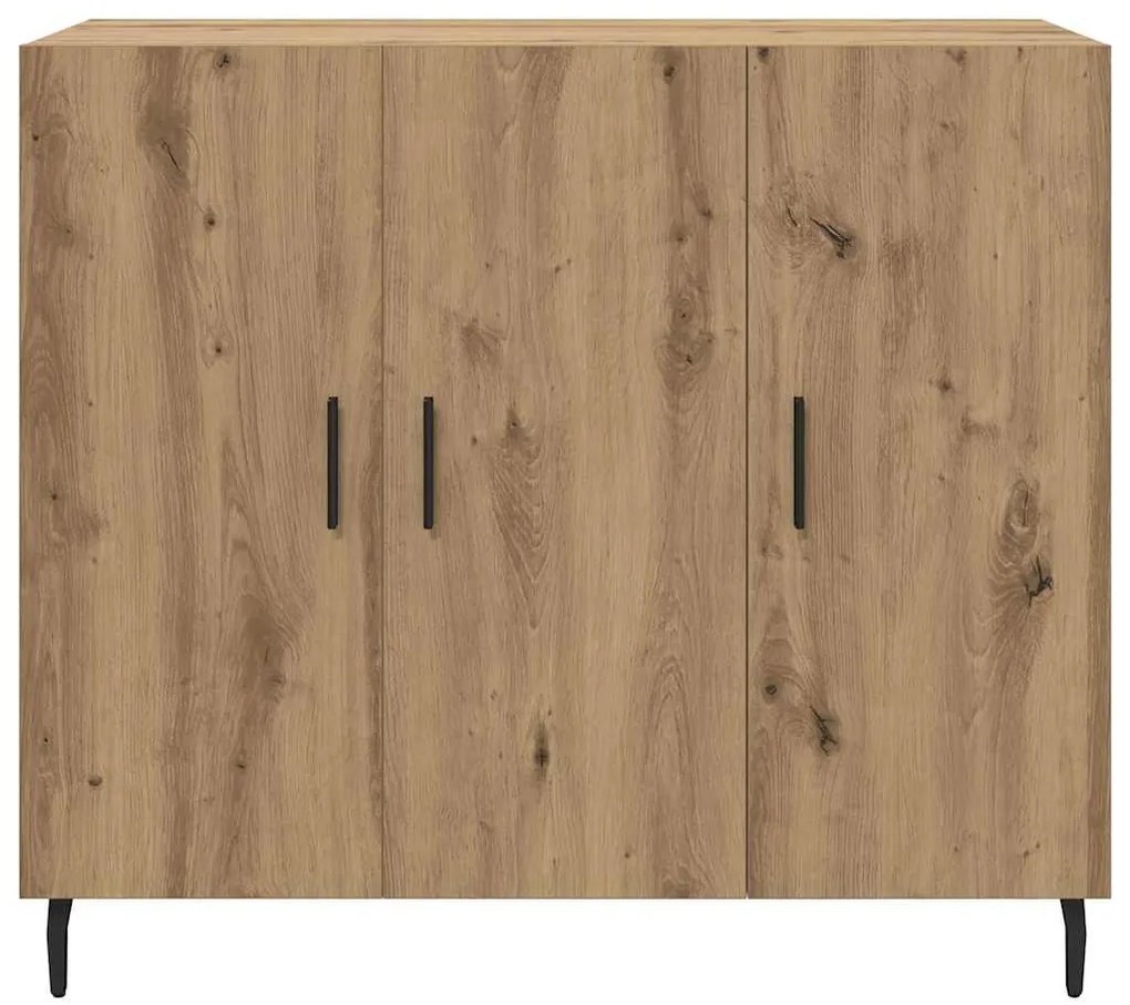 vidaXL Πλαϊνό γραφείο Καφέ 90 x 34 x 80 εκ. Επεξεργασμένο ξύλο