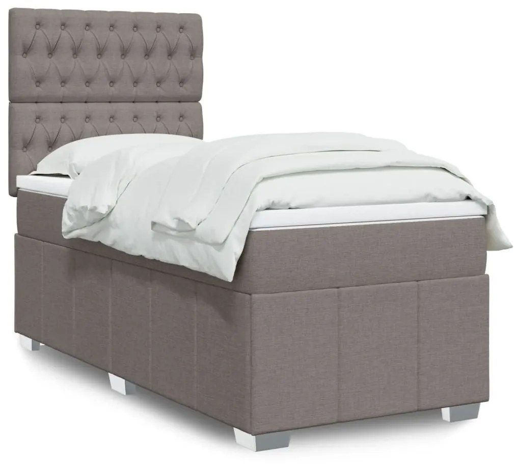 ΚΡΕΒΑΤΙ BOXSPRING ΜΕ ΣΤΡΩΜΑ TAUPE 80X200 ΕΚ. ΥΦΑΣΜΑΤΙΝΟ 3293806