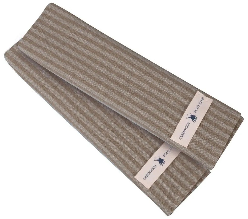 Πετσέτες Κουζίνας 2701 (Σετ 2τμχ) Beige Greenwich Polo Club 45x65cm 100% Cotton