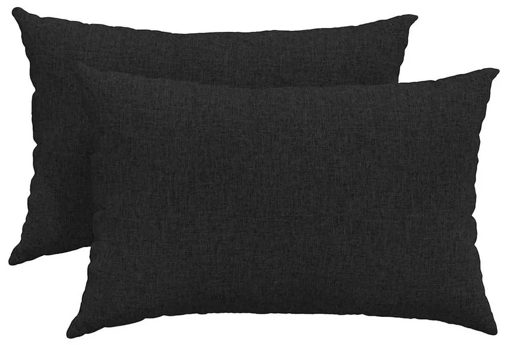 vidaXL Μαξιλάρι Καναπέ 2 pcs Μαύρο 60 x 40 cm ύφασμα