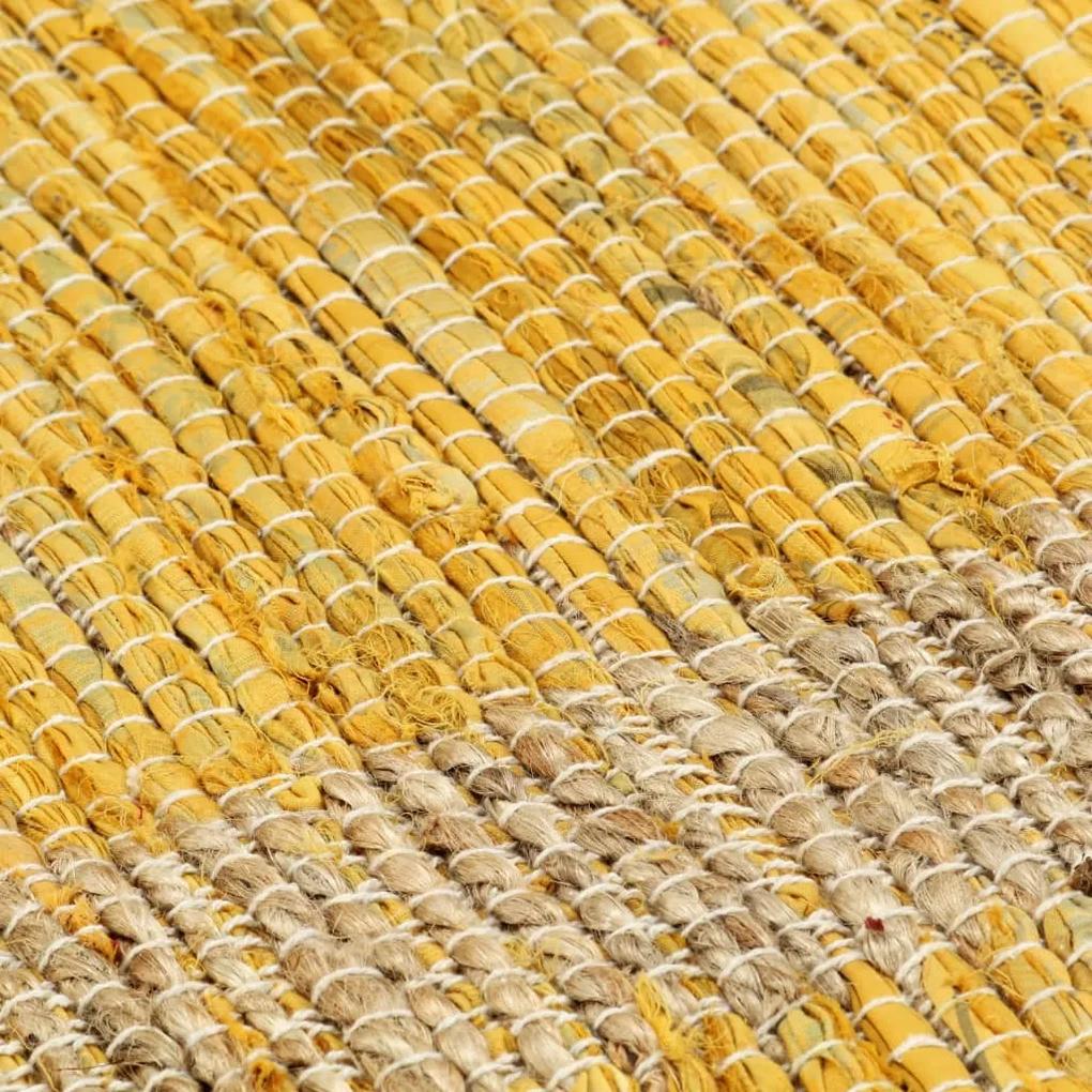 vidaXL Χαλί Χειροποίητο Κίτρινο 120 x 180 εκ. από Γιούτα