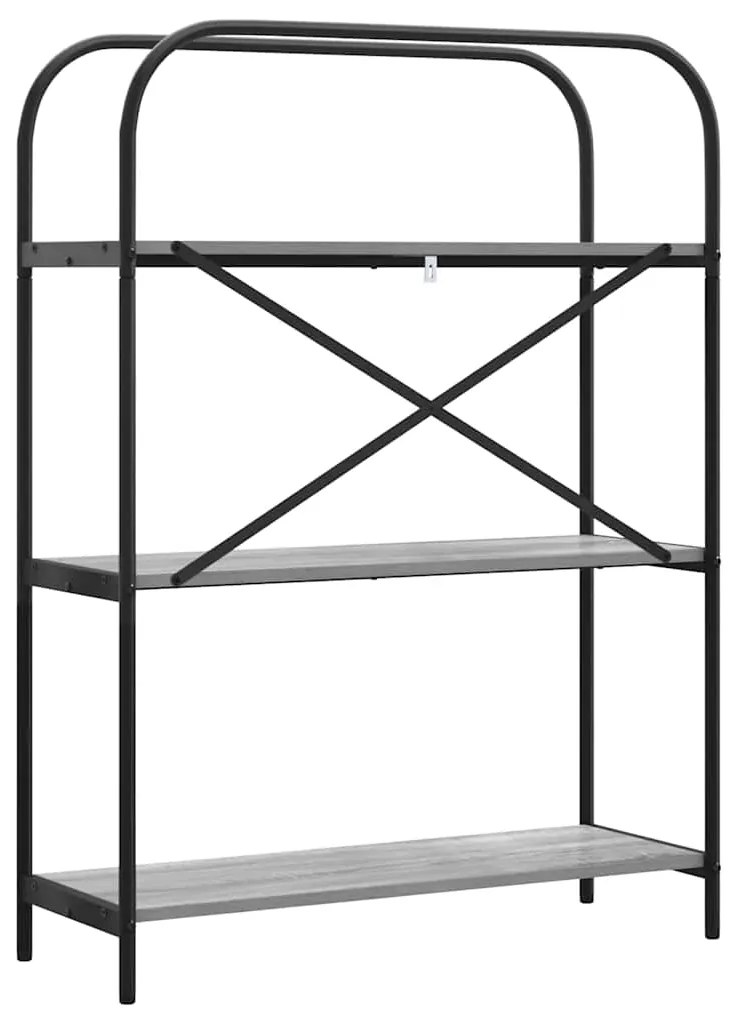 vidaXL Ράφι Βιβλίων Γκρίζο Σονομα 80 x 30 x 109 εκ Επεξεργασμένο ξύλο