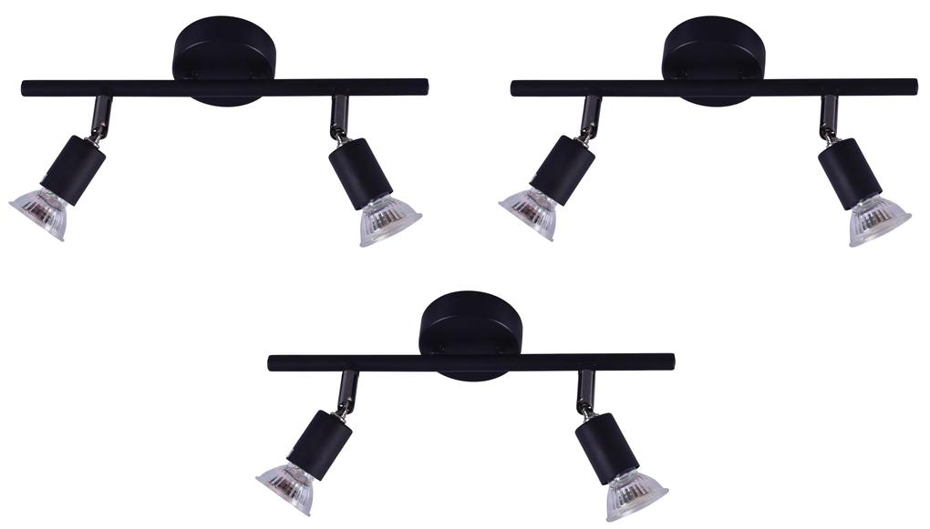 Φωτιστικό Οροφής - Σποτ SE 140-B2 (x3) Saba Packet Black adjustable spotlight+ - Μέταλλο - 77-8841