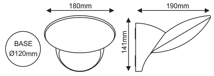 LED SMD WALL LUMINAIRE 14W 630LM 110° 230V AC 3.000K DARK GREY CRI80 IP54 30.000HRS - LG2332G - LG2332G