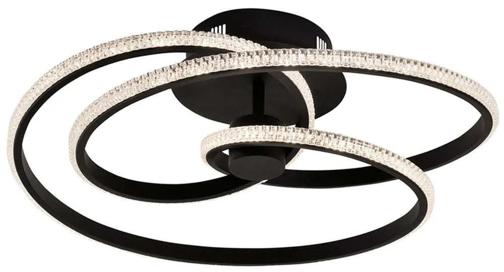 Φωτιστικό Οροφής - Πλαφονιέρα Berlin 4247500 Φ520 Led Black Viokef Metal