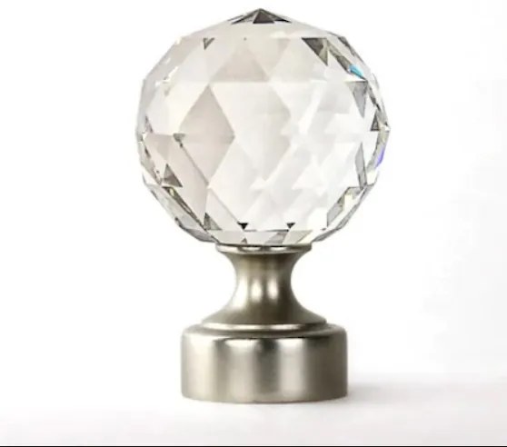 Κουρτινόβεργα διπλή απλή Cristal 25/19 – χρώμιο ματ - 400 cm