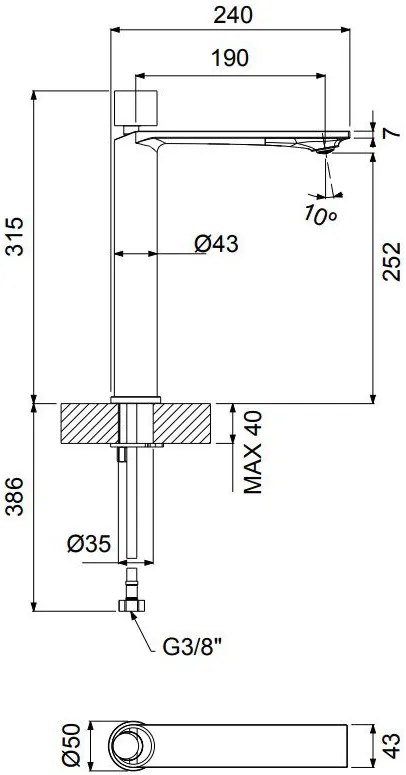 Μπαταρία νιπτήρα με βαλβίδα Clic Clac Halo Vicario Plus-Mauro - Mat