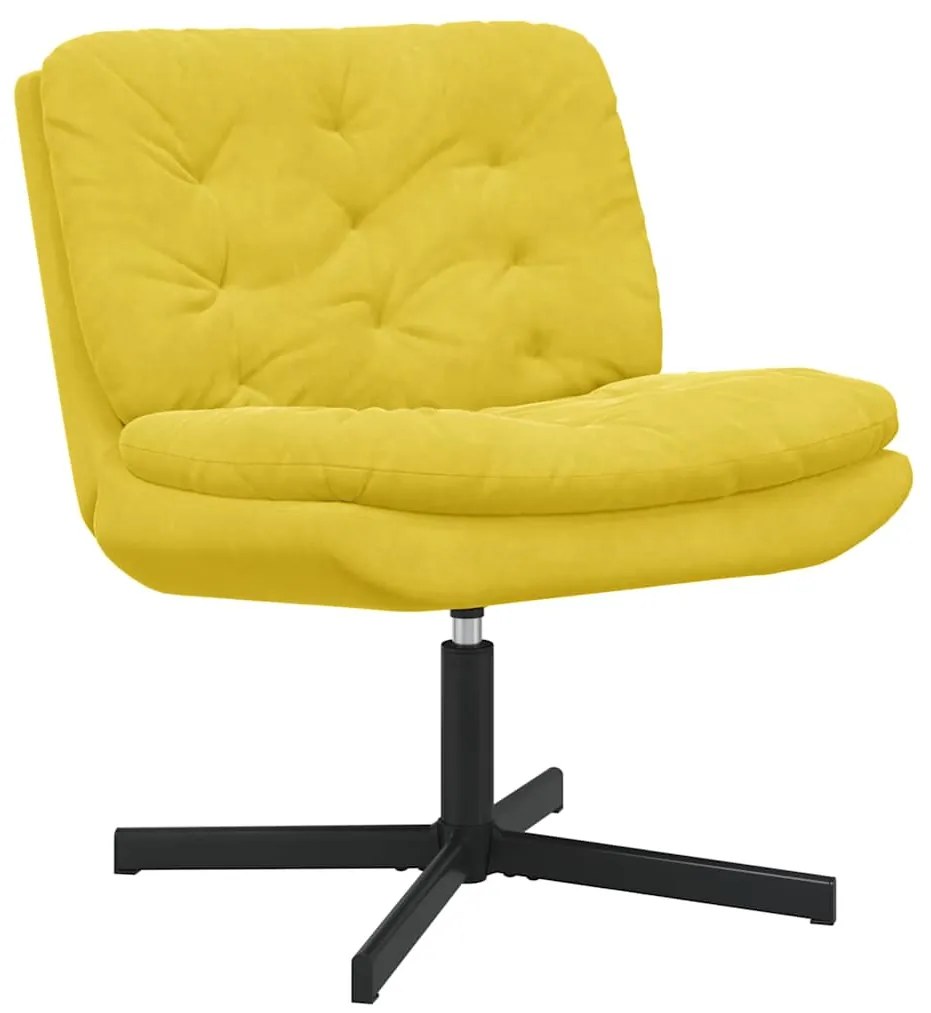 vidaXL Γυριστή Χαλαρωτική Καρέκλα Κίτρινο 63 x 75 x 76 εκ Βελούδο