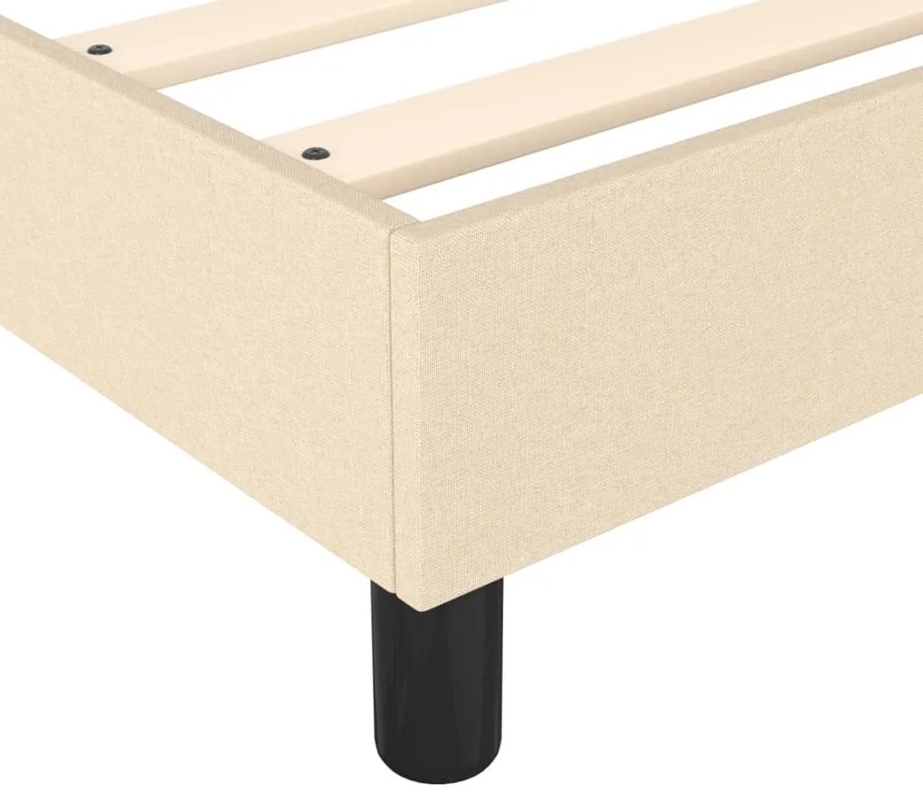 Κρεβάτι Boxspring με Στρώμα Κρεμ 90x200 εκ.Υφασμάτινο - Κρεμ