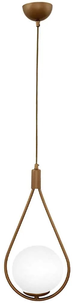 Φωτιστικό Οροφής Shemesh 0189386 20x20x85cm 1xE27 60W Gold-White Megapap Metal