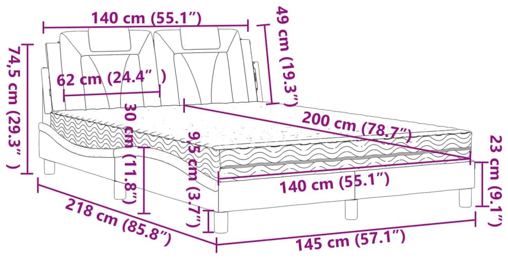 ΚΡΕΒΑΤΙ ΜΕ ΣΤΡΩΜΑ ΓΚΡΙ 140X200ΕΚ. ΑΠΟ ΣΥΝΘΕΤΙΚΟ ΔΕΡΜΑ 3208799