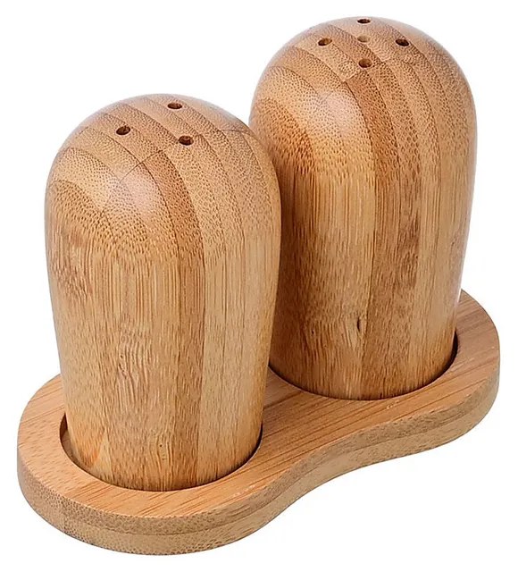 Δοχείο για Αλάτι Πιπέρι Bamboo Essentials Σετ 2 Τμχ Estia