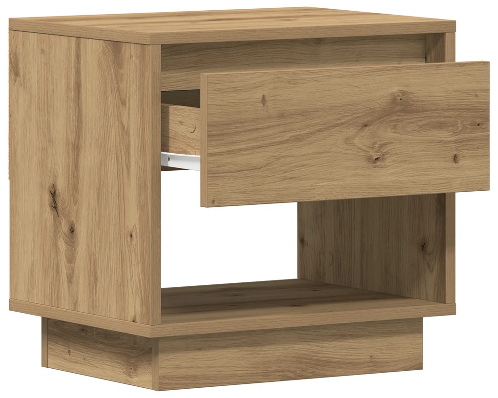 vidaXL Κομοδίνο Καλλιτέχνη Δρυς 45x34x46 εκ Επεξεργασμένο ξύλο