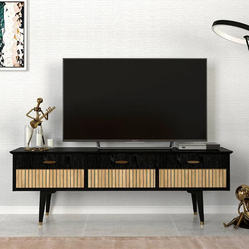 ΕΠΙΠΛΟ ΤΗΛΕΟΡΑΣΗΣ BOLEA MEGAPAP ΧΡΩΜΑ MODERN BLACK 150X35X49,7 ΕΚ.