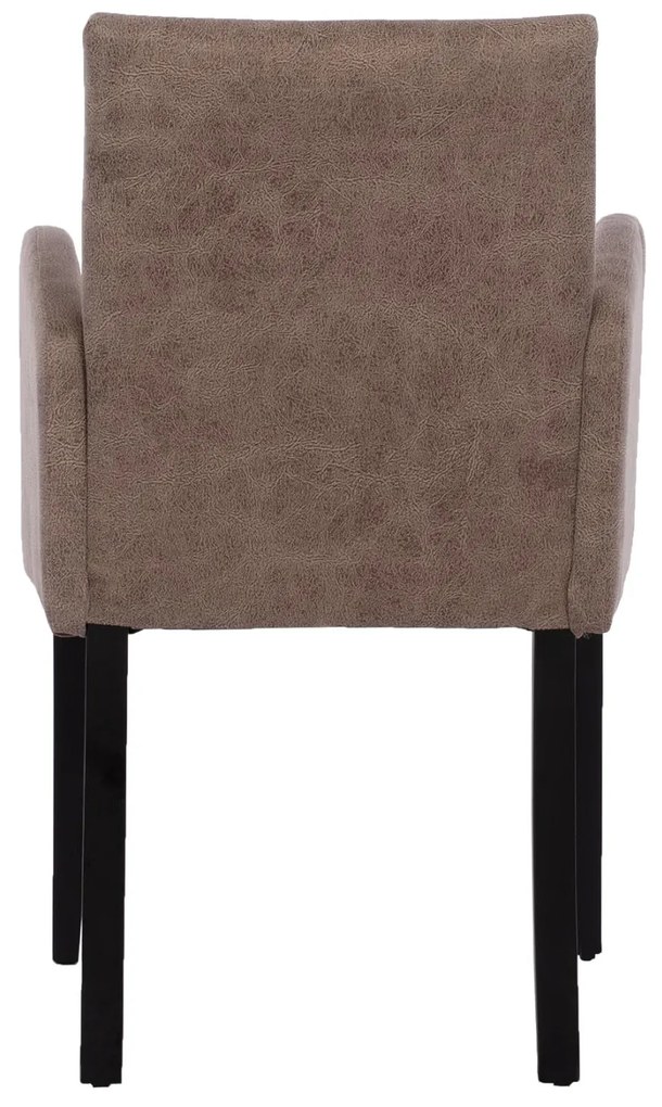 Καρέκλα LIZETTE  Ύφασμα Nubuck Καφέ 55x58x85Υ εκ. 55x58x85 εκ.