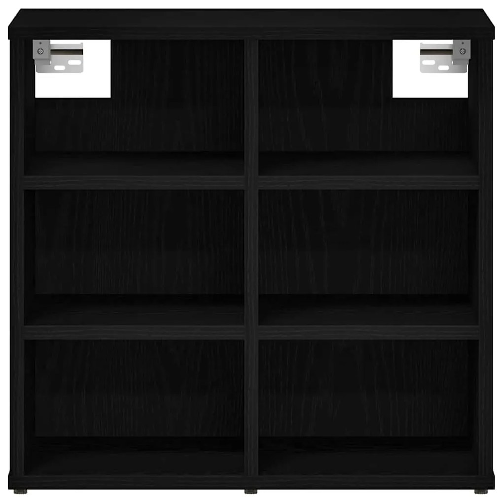 vidaXL Ντουλάπα Παπουτσιών με ράφι 2 pcs Μαύρη δρυς 52 x 30 x 50.5 εκ.