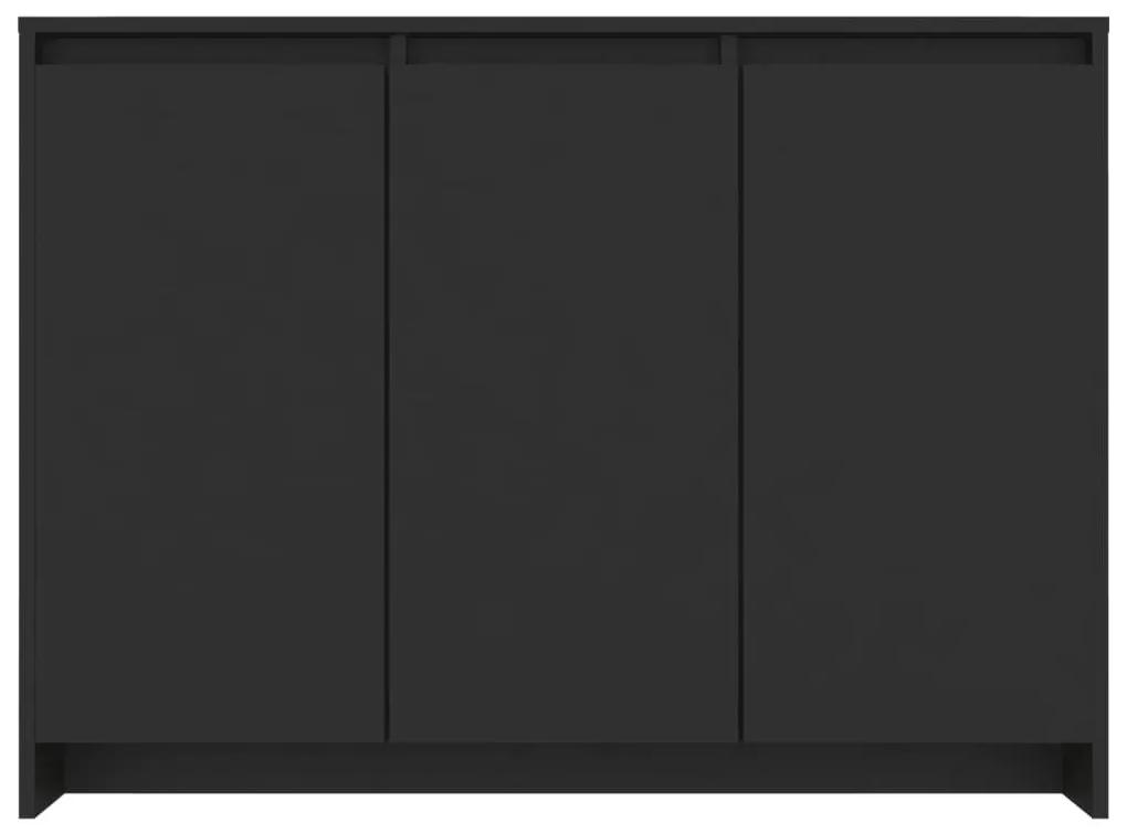 Μπουφές Μαύρος 102 x 33 x 75 εκ. από Μοριοσανίδα - Μαύρο