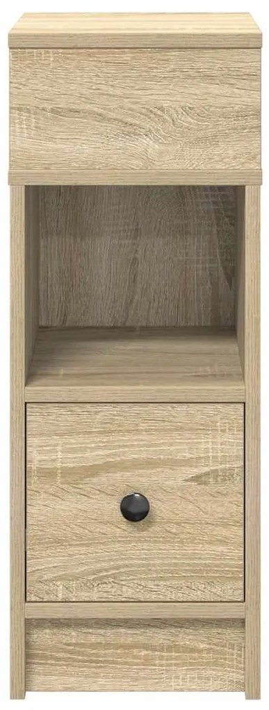 vidaXL Κομοδίνα 2 τεμάχια με συρτάρι Sonoma Δρυς 25x31x66 εκ.