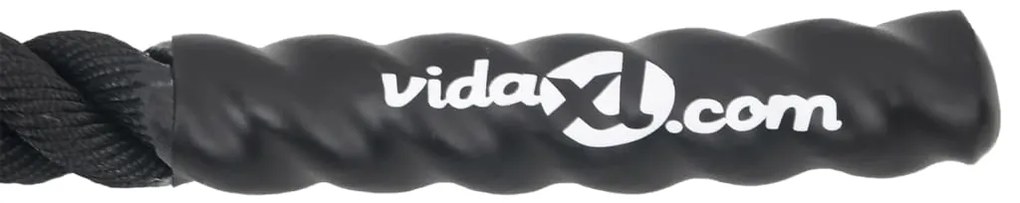 vidaXL Σχοινί Μάχης Μαύρο 6 μ. 4,5 κιλά Πολυεστέρας