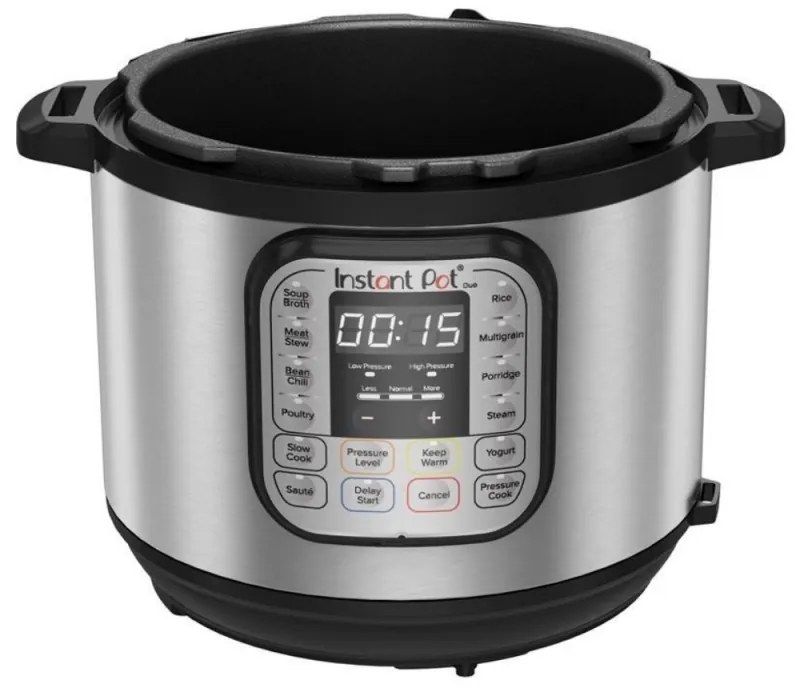 Πολυμάγειρας Instant Pot DUO 6 112018201, 1000W, 5.7l, 13 προγράμματα, 7 λειτουργίες, σύστημα ασφαλείας, ασημί/μαύρο